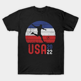 USA Flag American Soccer 2022 Pride Proud Support Squad T-Shirt